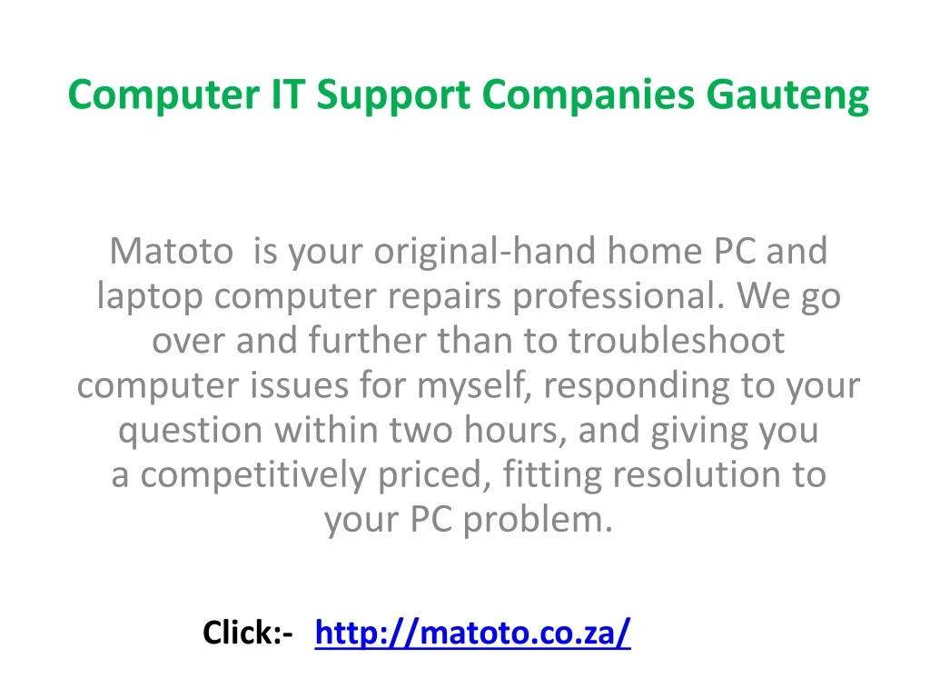 computer it support companies gauteng