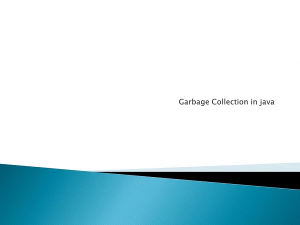 Garbage Collection in java