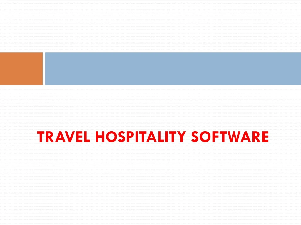 travel hospitality software