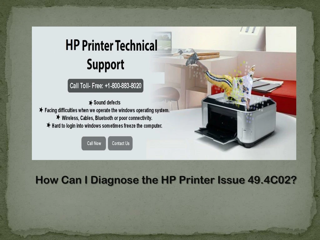 how can i diagnose the hp printer issue 49 4c02