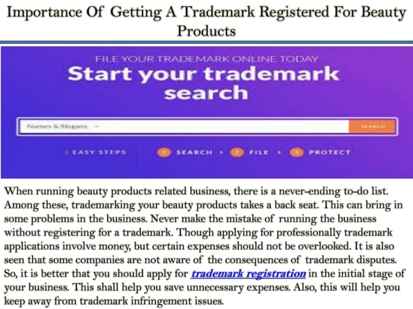 Importance Of Getting A Trademark Registered For Beauty Products