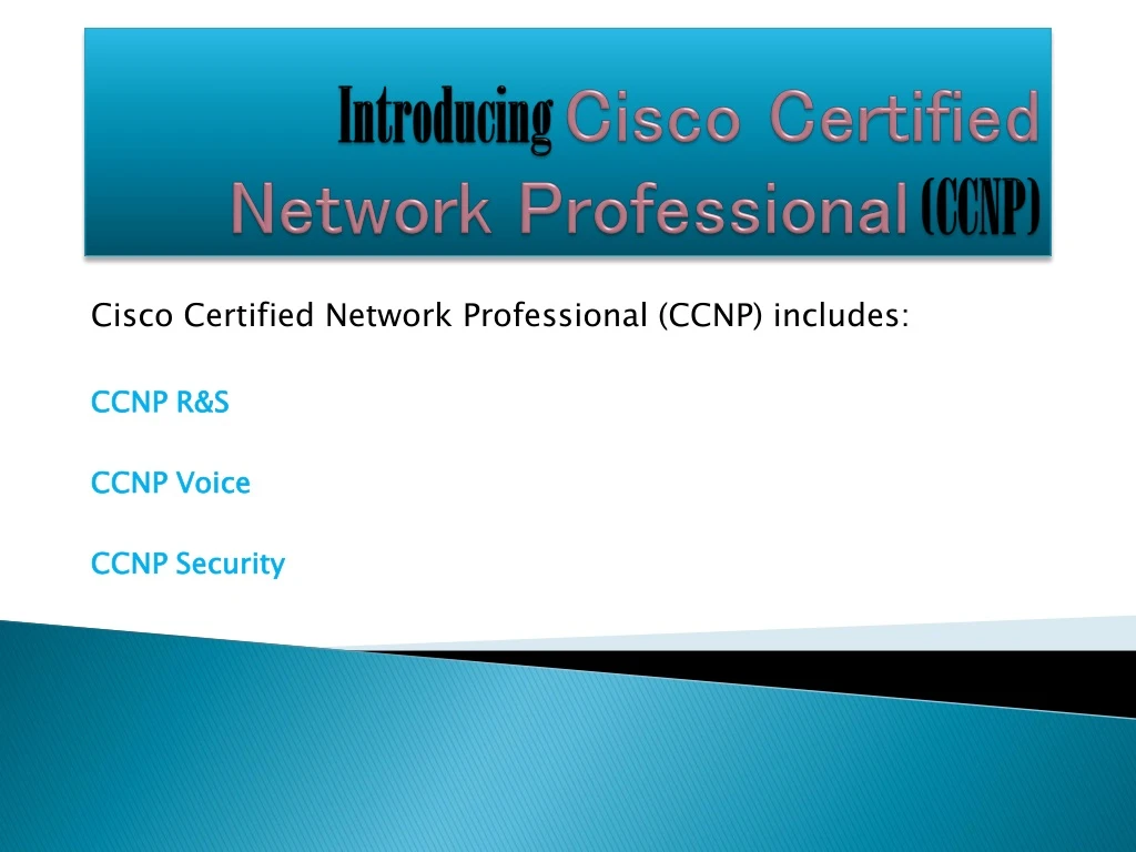 introducing cisco certified network professional ccnp