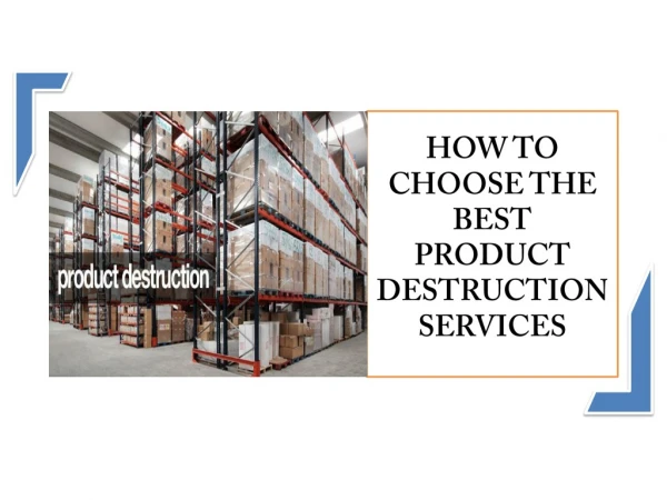 Product Destruction Services- Allshred services