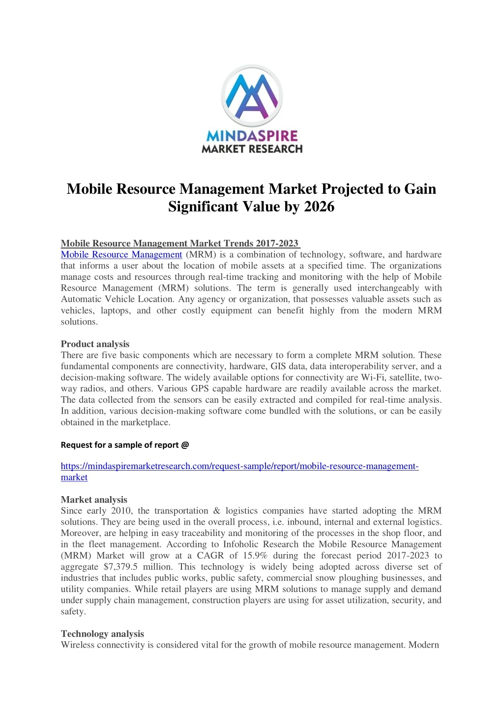 mobile resource management market projected