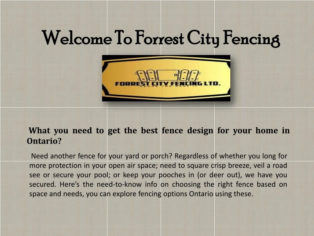 welcome to f orrest city fencing