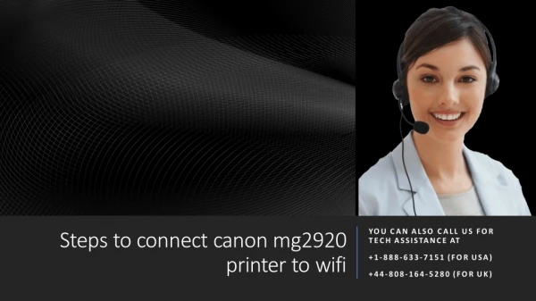 Step to connect canon mg 2920 printer to wifi