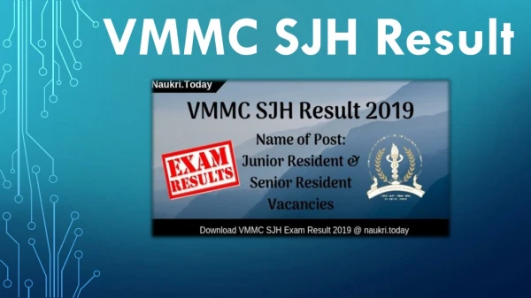 VMMC SJH Result 2019 | Download Safdarjung Hospital Cut off Marks