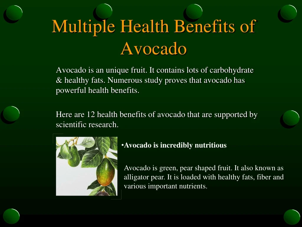 multiple health benefits of avocado