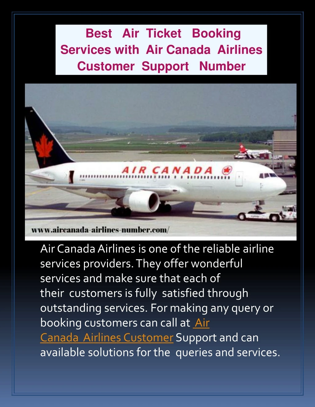 best air ticket booking services with air canada