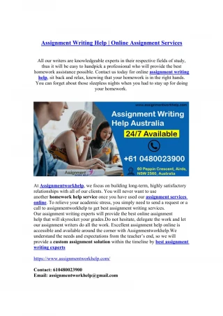 assignment writing help | online assignment services - slide 1