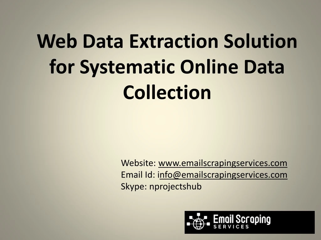 web data extraction solution for systematic online data collection