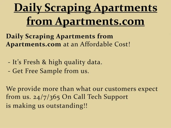 Daily Scraping Apartments from Apartments.com