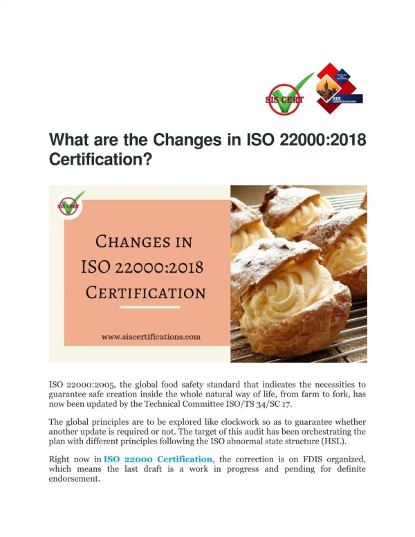 What are the Changes in ISO 22000:2018 Certification?