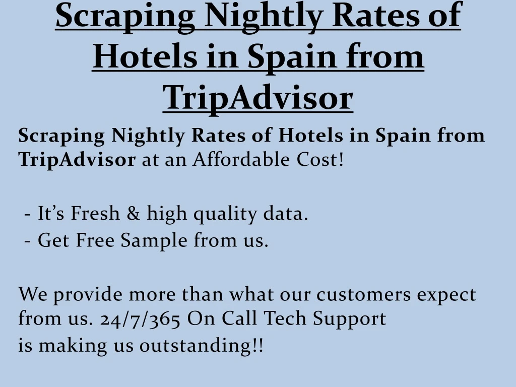 scraping nightly rates of hotels in spain from tripadvisor