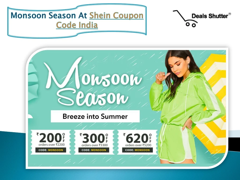 monsoon season at shein coupon code india