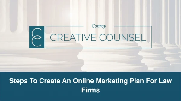Steps To Create An Online Marketing Plan For Law Firms
