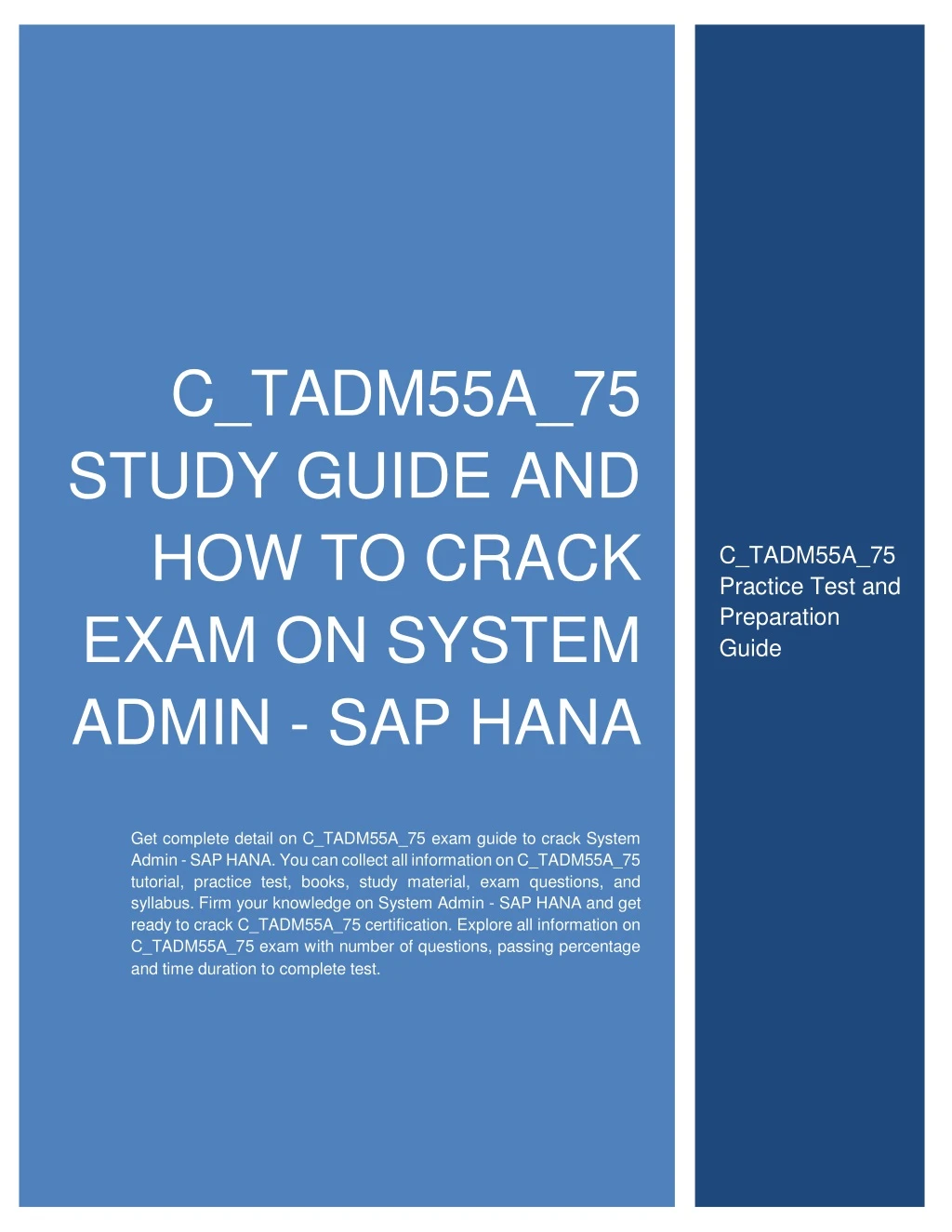 c tadm55a 75 study guide and how to crack exam