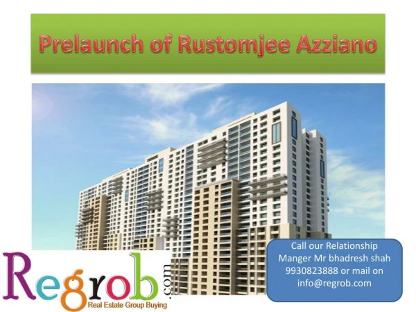 get prelaunch rustomjee azziano apartment in thane mumbai