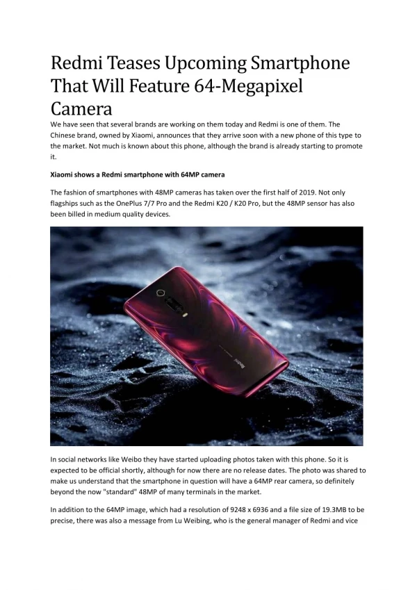 redmi teases upcoming smartphone that will