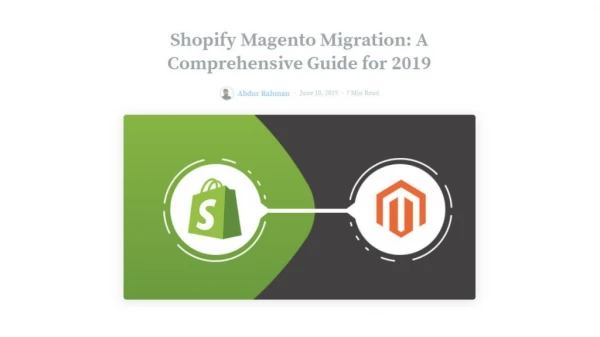 Migrate from Shopify to Magento
