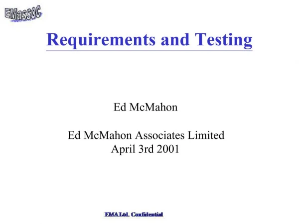 Requirements and Testing