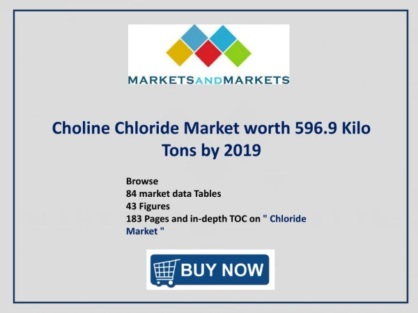 Choline Chloride Market - Regional Trends & Forecast to 2019