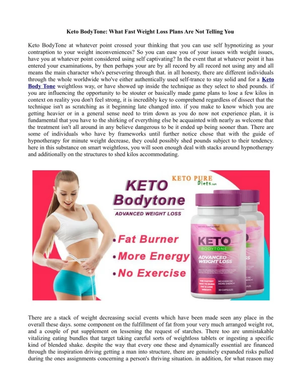 Keto Body Tone: Review, Pills, Price, & Where to Buy?