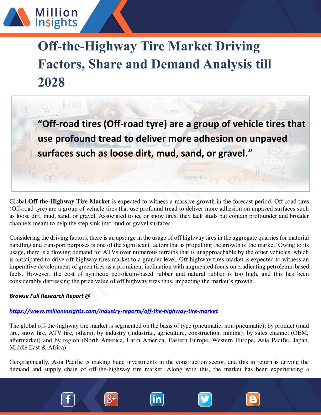 off the highway tire market driving factors share