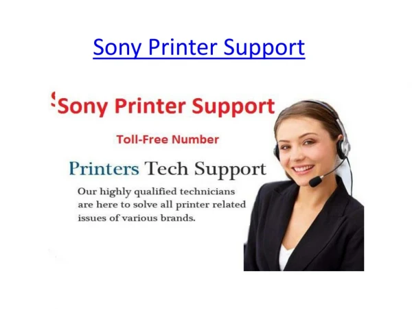 Sony Pritner Support | Customer Service Toll-free Number