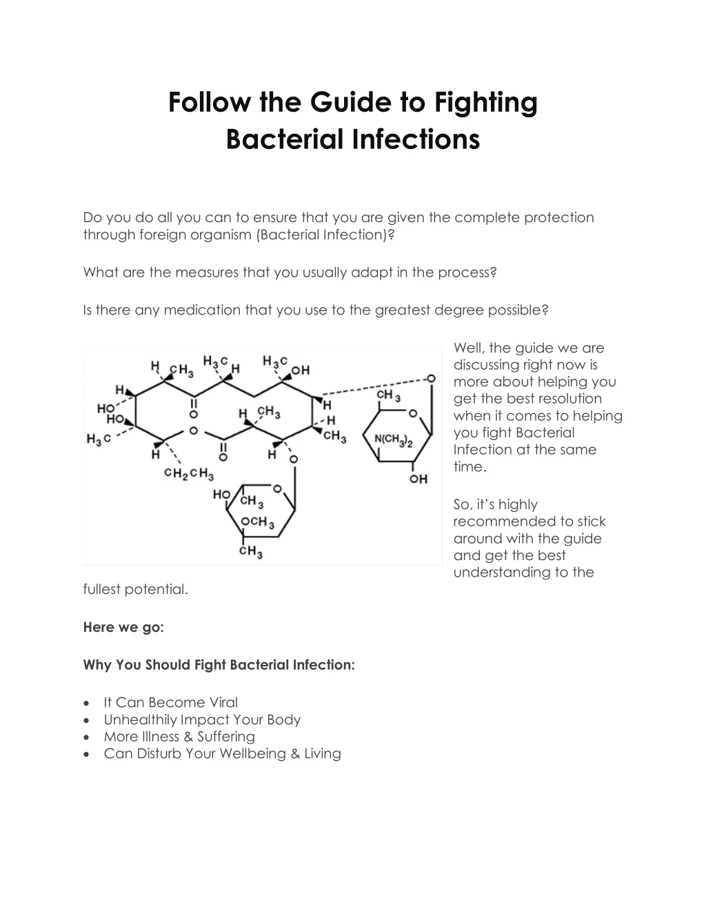 follow the guide to fighting bacterial infections