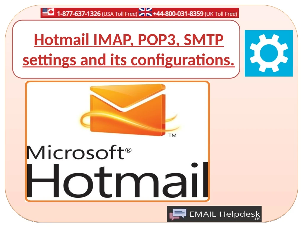 hotmail imap pop3 smtp settings