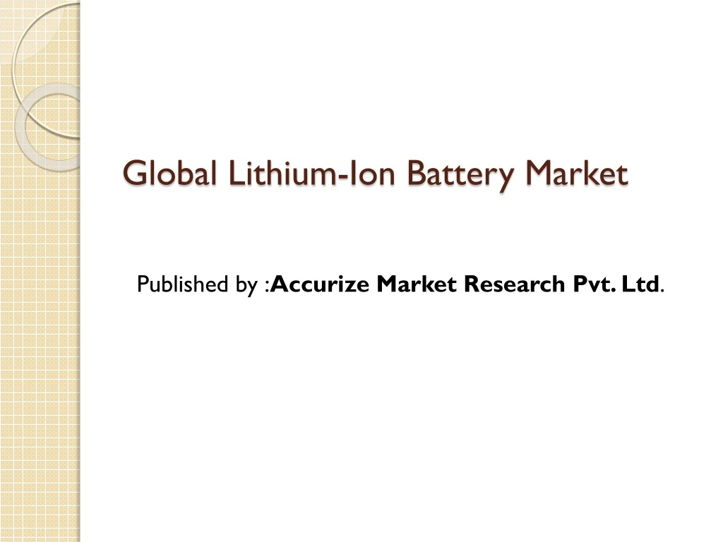 global lithium ion battery market