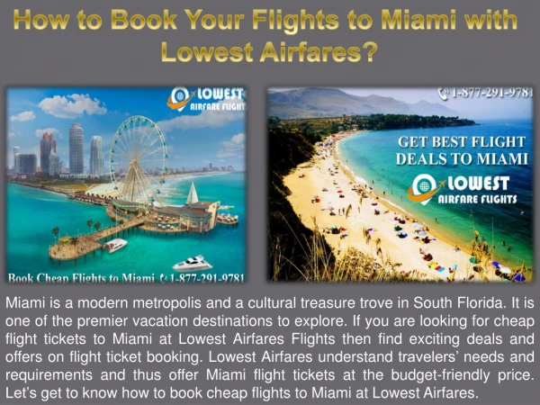 How to Book Your Flights to Miami with Lowest Airfares?