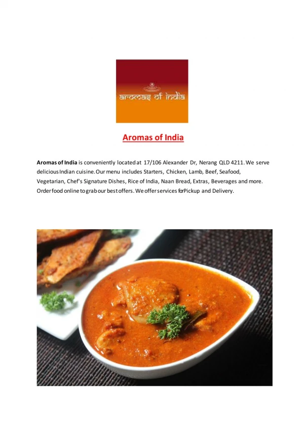 15% Off - Aromas of India-Highland Park - Order Food Online