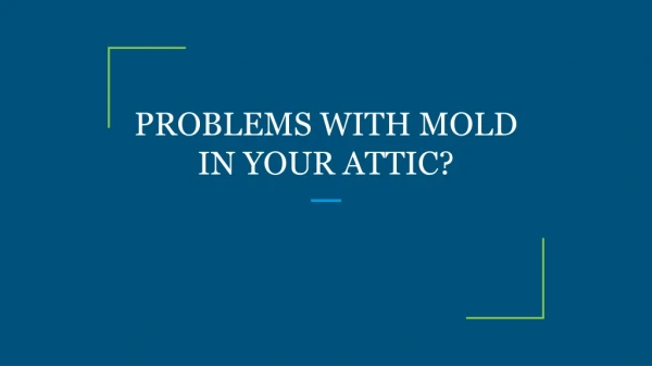 PROBLEMS WITH MOLD IN YOUR ATTIC?