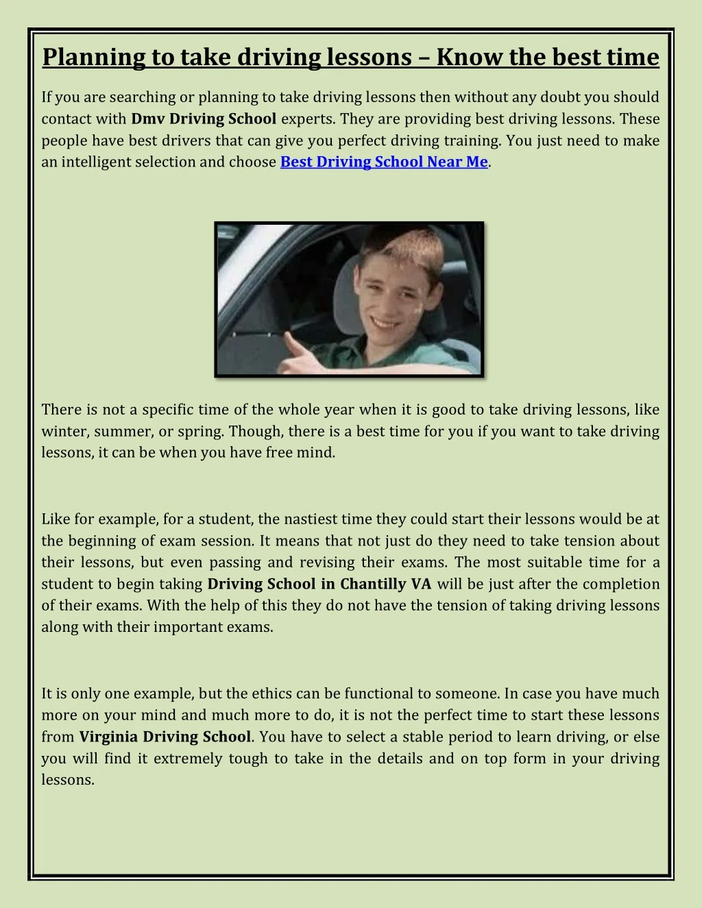 planning to take driving lessons know the best