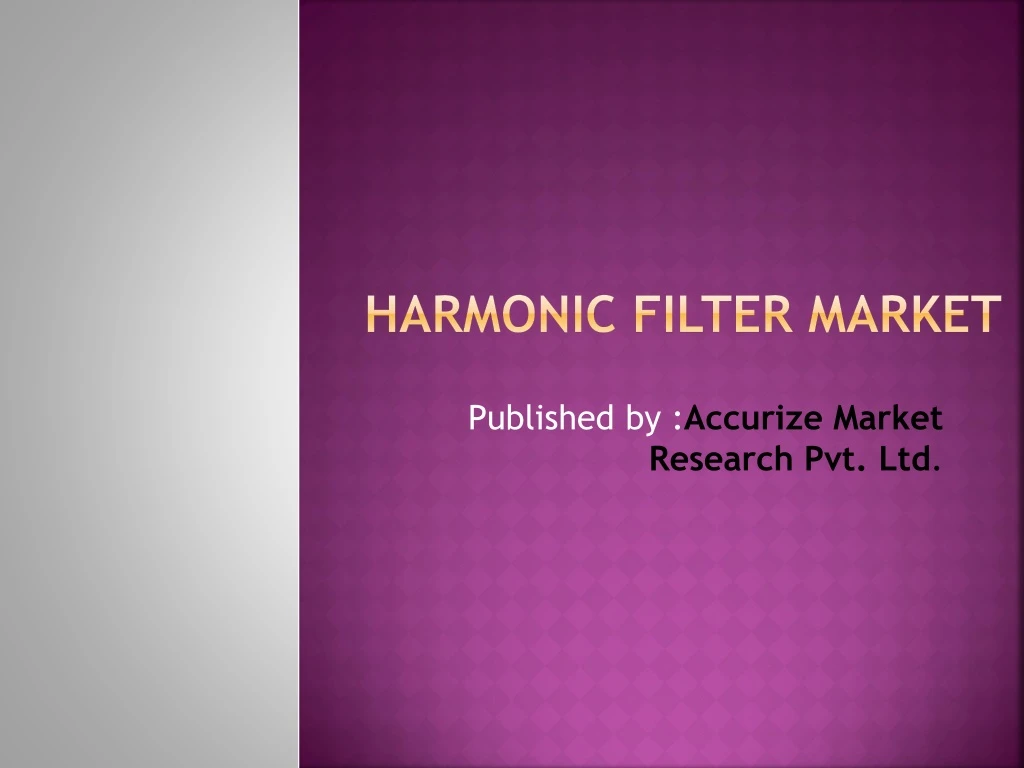 harmonic filter market