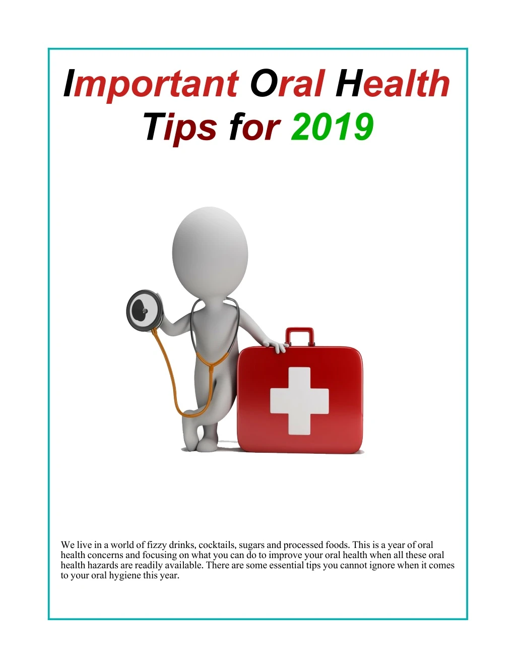 important oral health tips for 2019