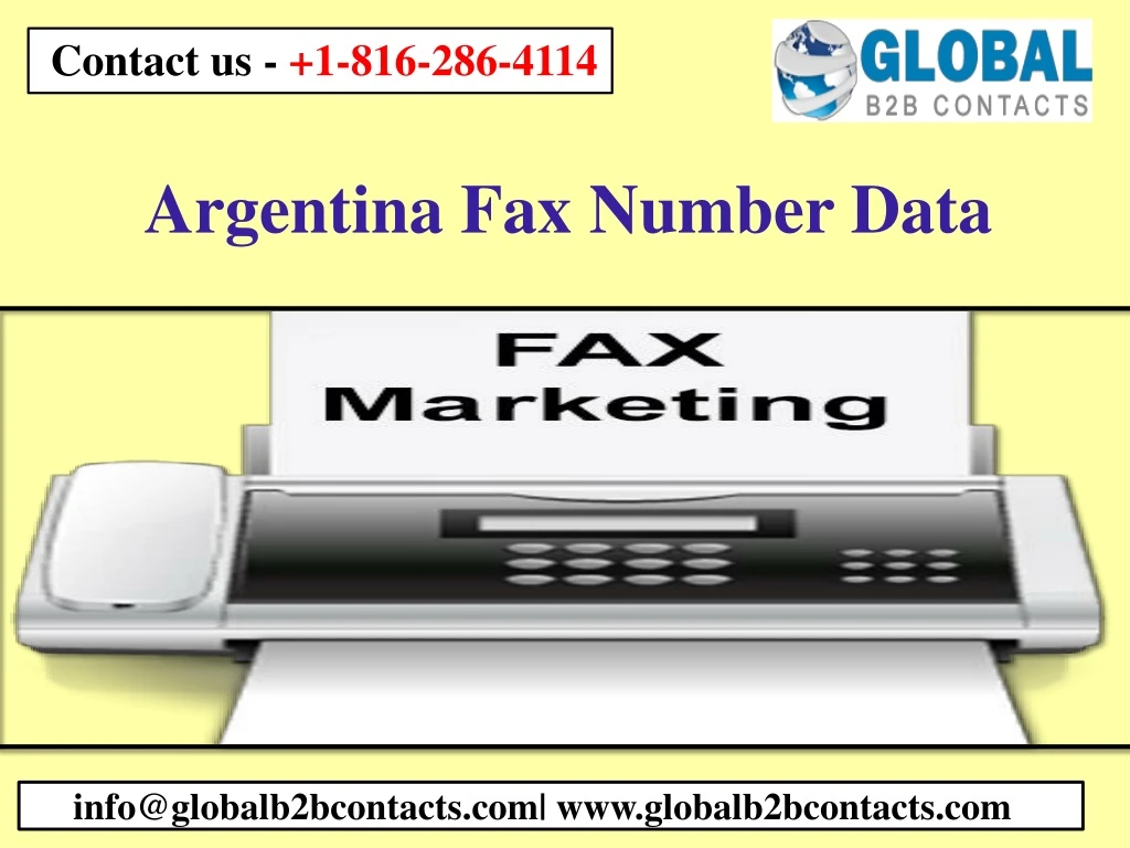 argentina fax number data