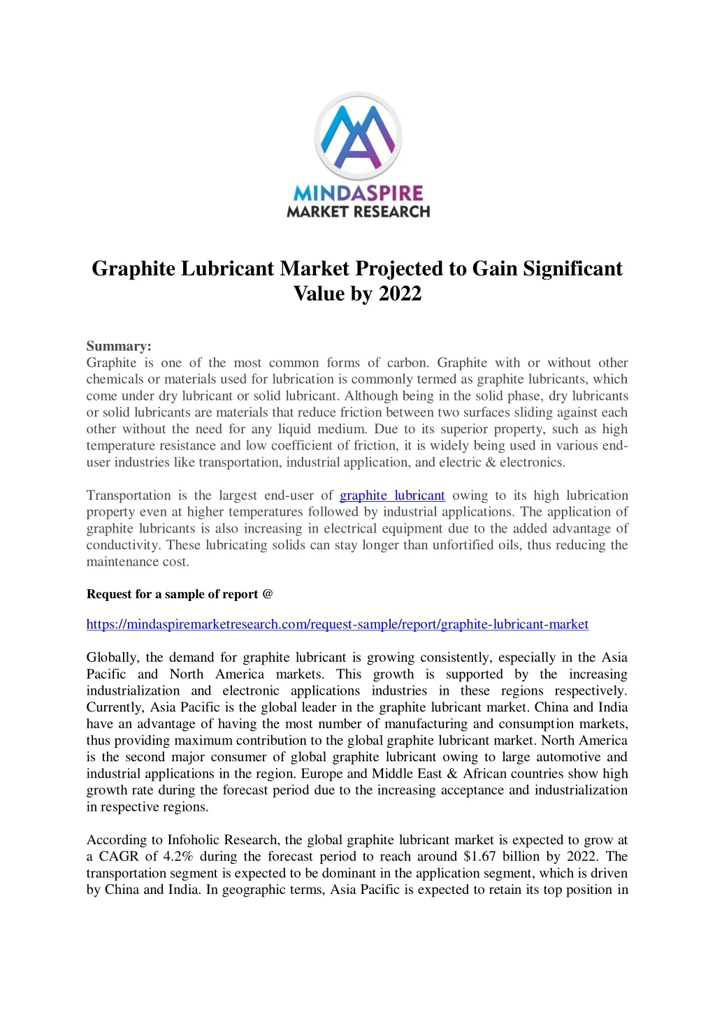 graphite lubricant market projected to gain