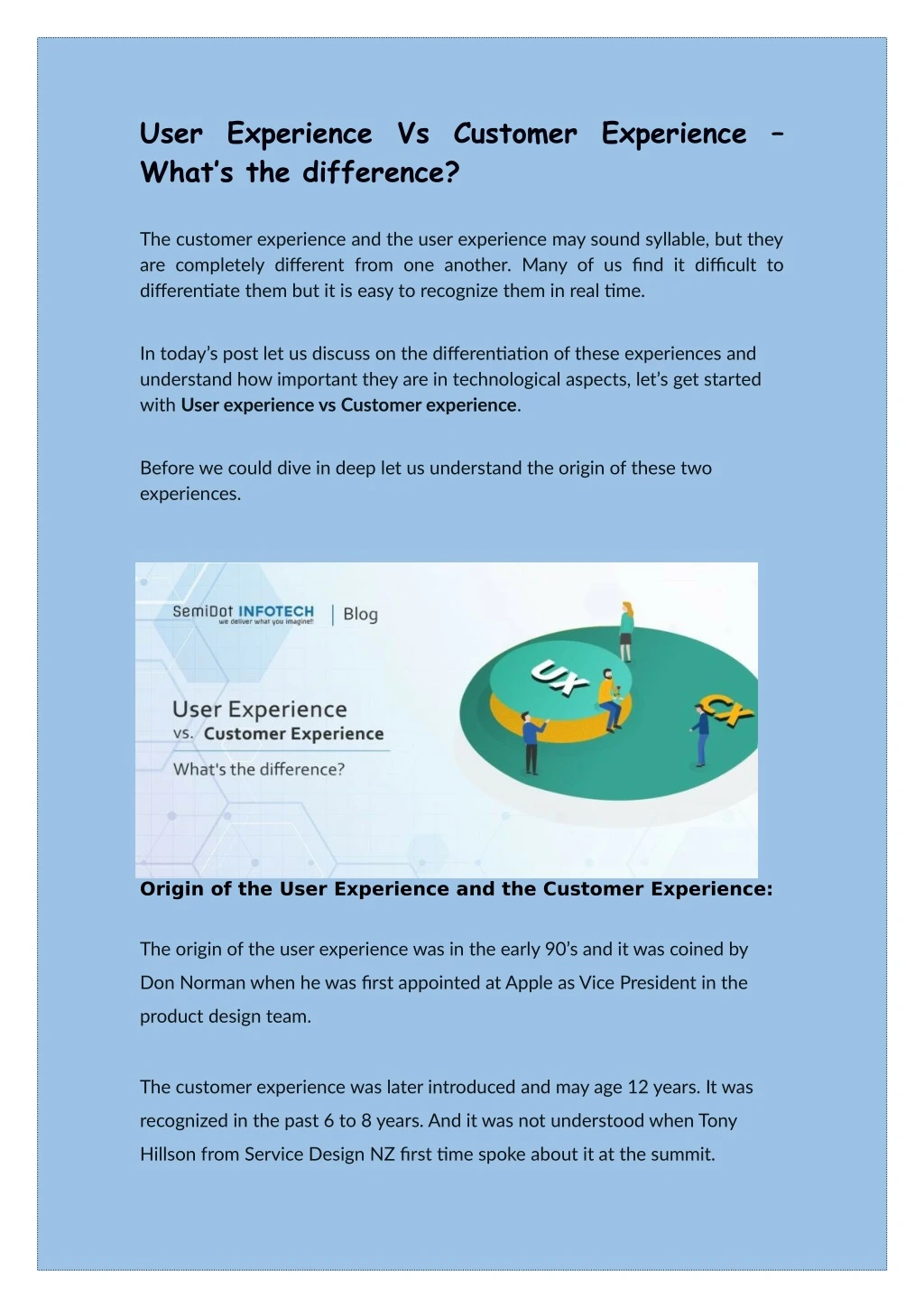 user experience vs customer experience what
