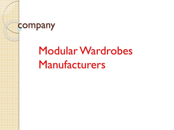 Modular Wardrobes Manufacturers in Hyderabad