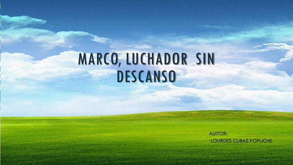 marco luchador sin descanso