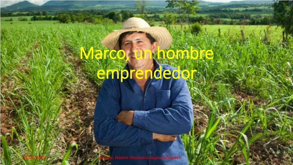 marco un hombre emprendedor