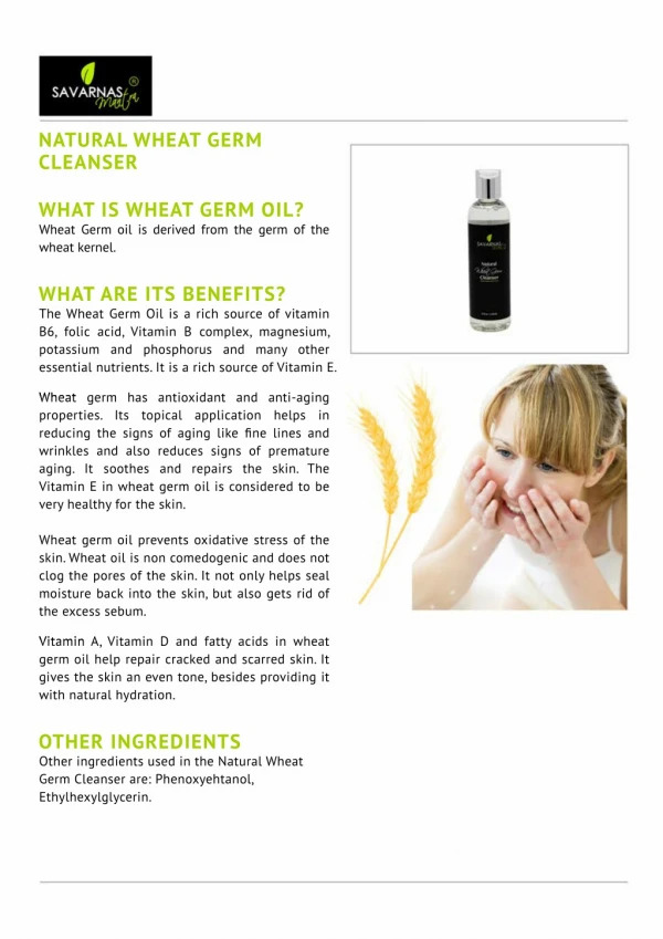 BUY NOW NATURAL WHEAT GERM CLEANSER ONLINE
