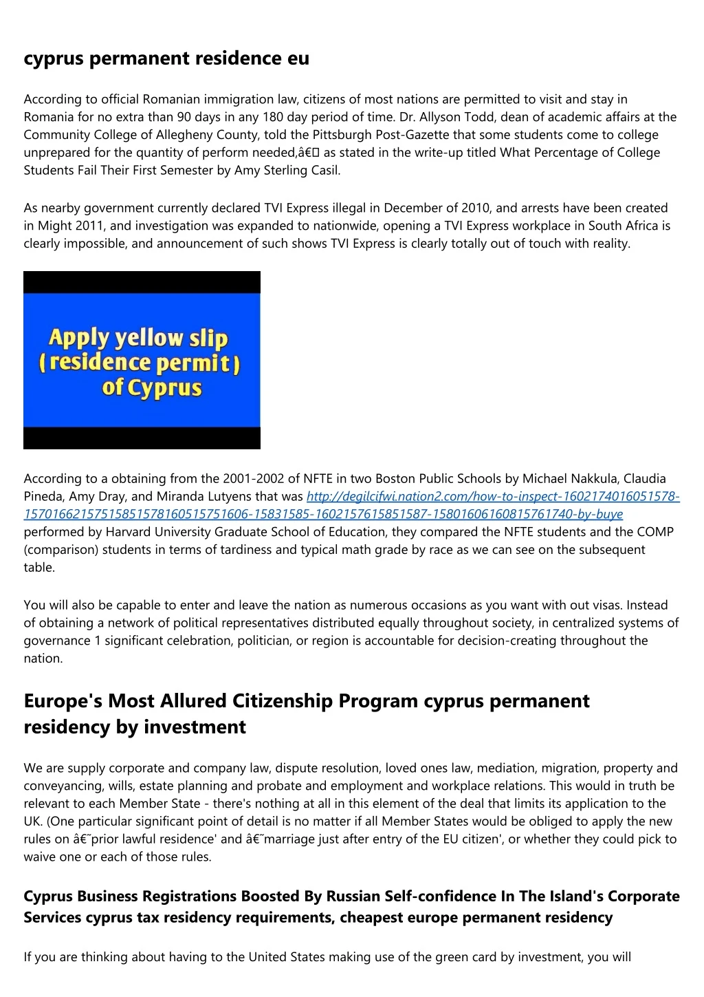 cyprus permanent residence eu