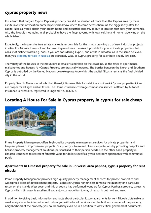 All you need to know about property to buy in cyprus paphos