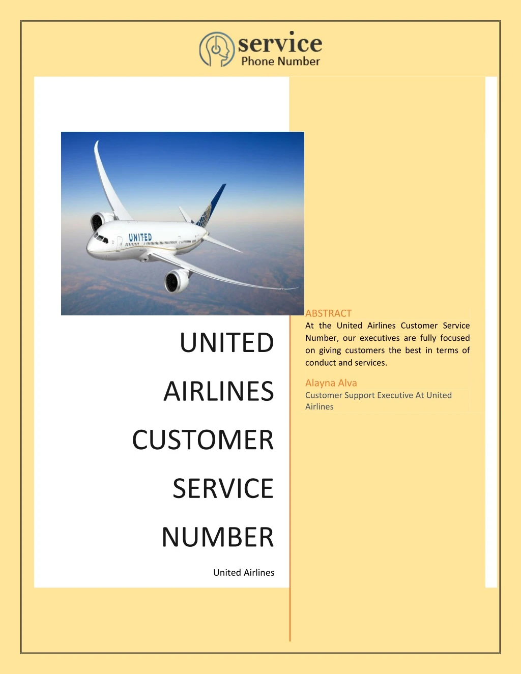 abstract at the united airlines customer service