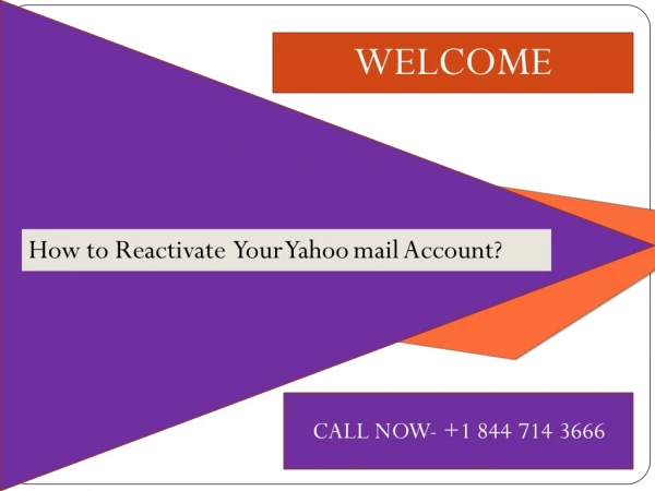 How to Reactivate Yahoo mail account?