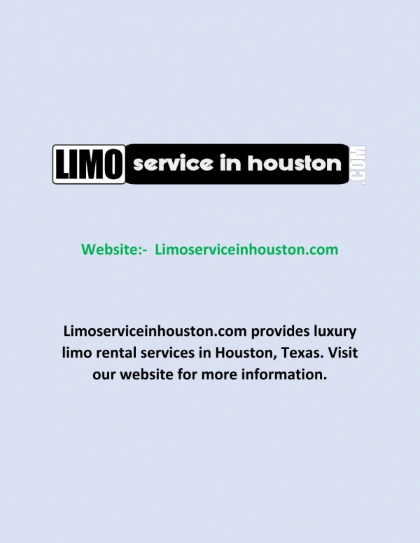 Houston Limousine Service